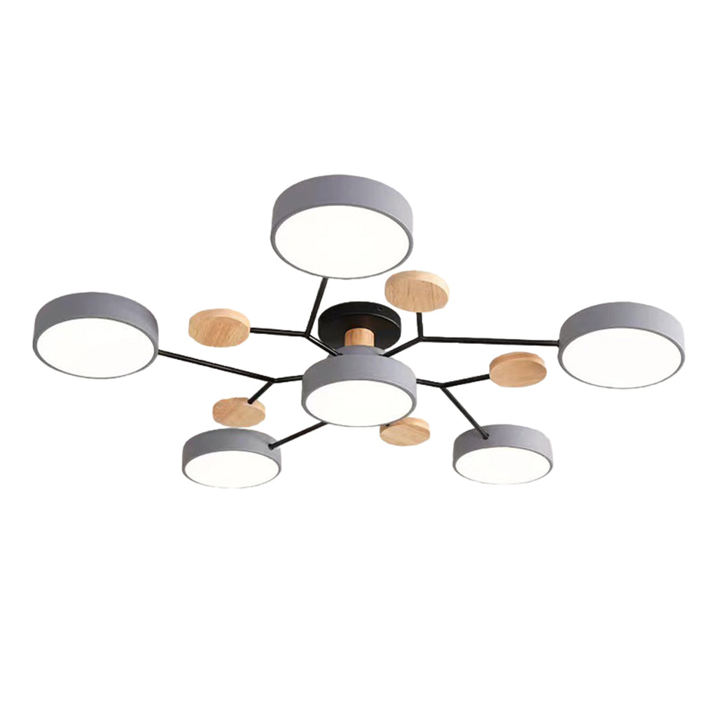 Sputnik Artistic Chandeliers for Kids | Metal & Wood Ceiling Lights