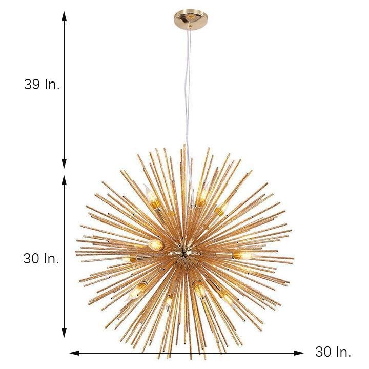 Unique LED Globe Pendant Light - Electroplated Metal Modern Design