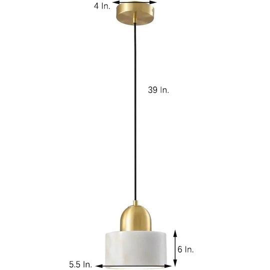 Modern Metal Marble Mini Pendant Light fixture Artistic Home Lighting