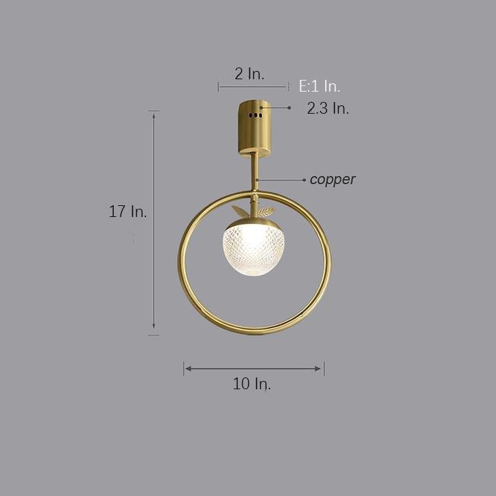 Circle LED Gold Flush Mount Ceiling Light Chandelier