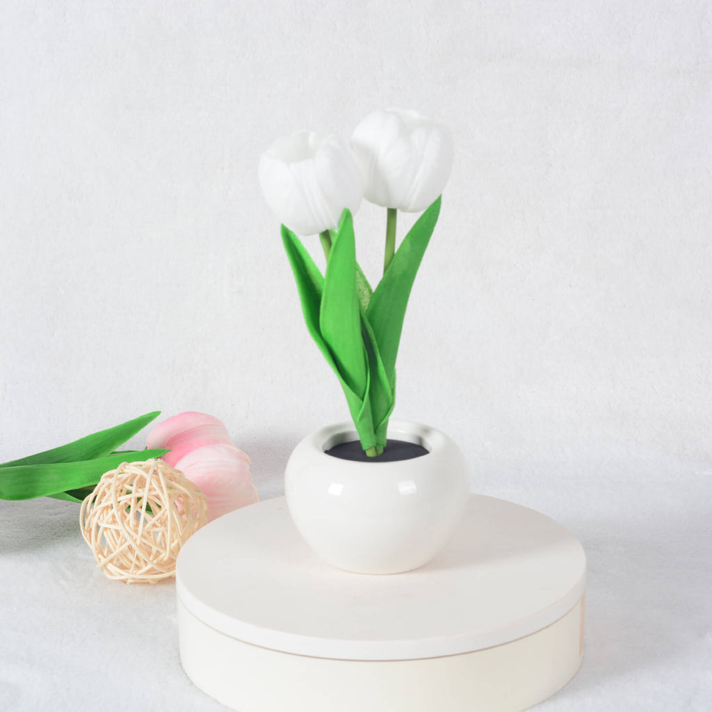 Modern Tulip Peony LED Night Light Table Lamp - Creative Home Décor, Soft Ambient Lighting, Elegant Design, Energy-Efficient, Bedroom Accent Lamp