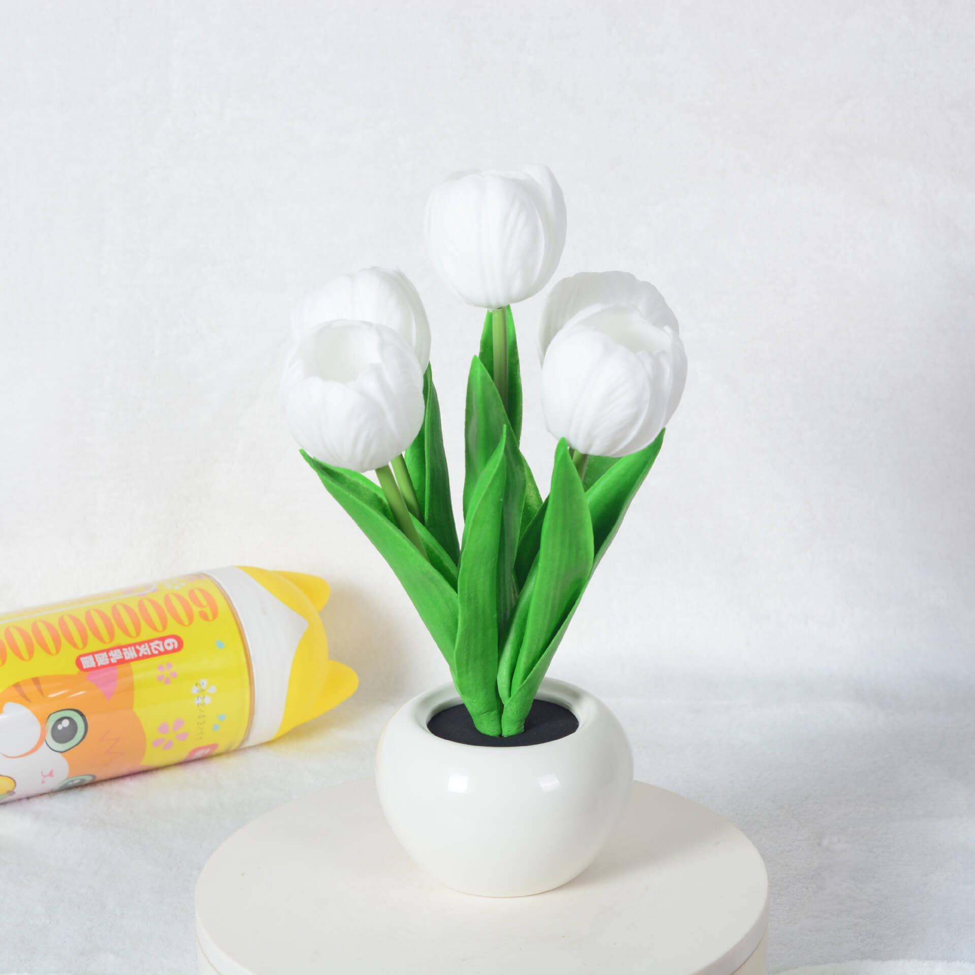 Modern Creative Simulation Tulip Peony LED Night Light Table Lamp for Bedroom, Nursery, Home Decor, Rechargeable, Decorative Lighting, Soft Ambient Light, Unique Floral Design, Gift for Women and Kids