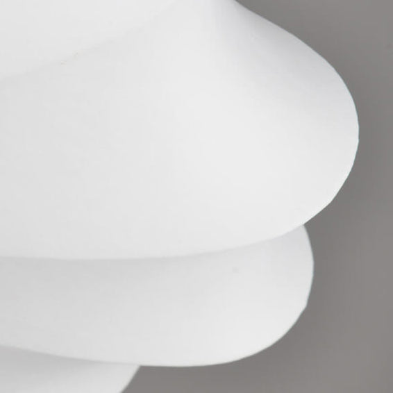 Nordic Minimalist Flush Mount Light - White Beige Faux Silk, 1/3/5-Light Options