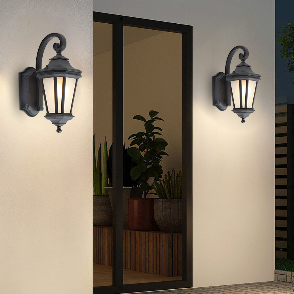 Minimalist Frosted Glass Waterproof Outdoor Wall Lamp - European Style Garden Lighting