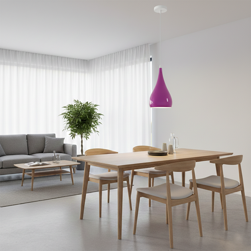 Contemporary Nordic Iron Wood Aluminum Gourd Pendant Light for Dining Room