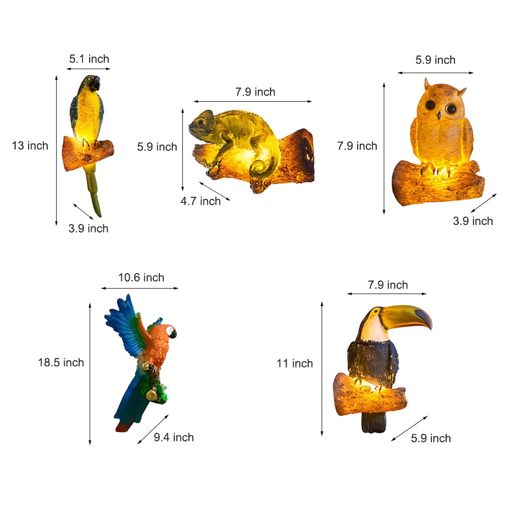 Resin Parrot Shape 24V LED Waterproof Outdoor Lights