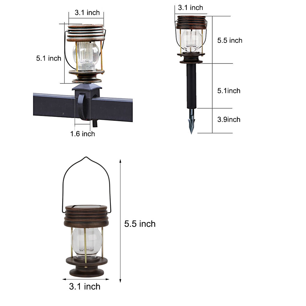 Retro Portable Waterproof LED Solar Outdoor Lights