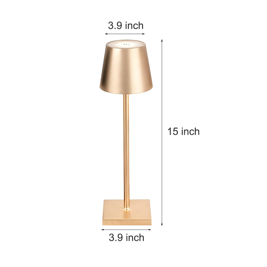 Top Hat Rechargeable Touch-Control LED Table Lamp - Portable Aluminum Design, Dimmable Lighting, Stylish Home Decor