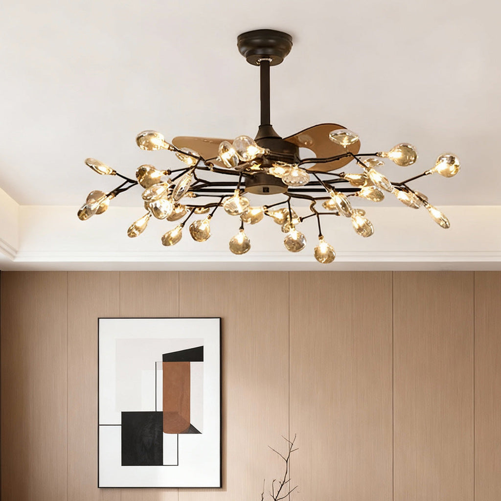 Glam Minimalist Luxury Ceiling Fan Light - Artistic Fan Lamp