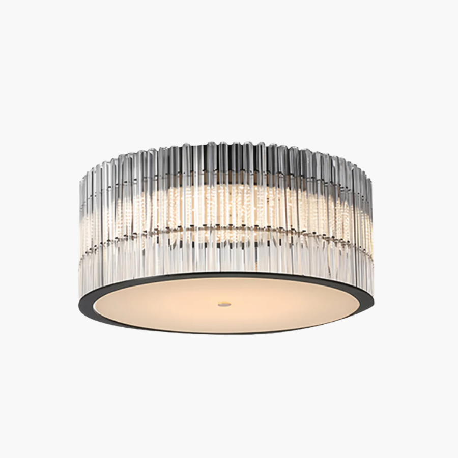 Modern Minimalist Crystal Flush Mount Light Fixture