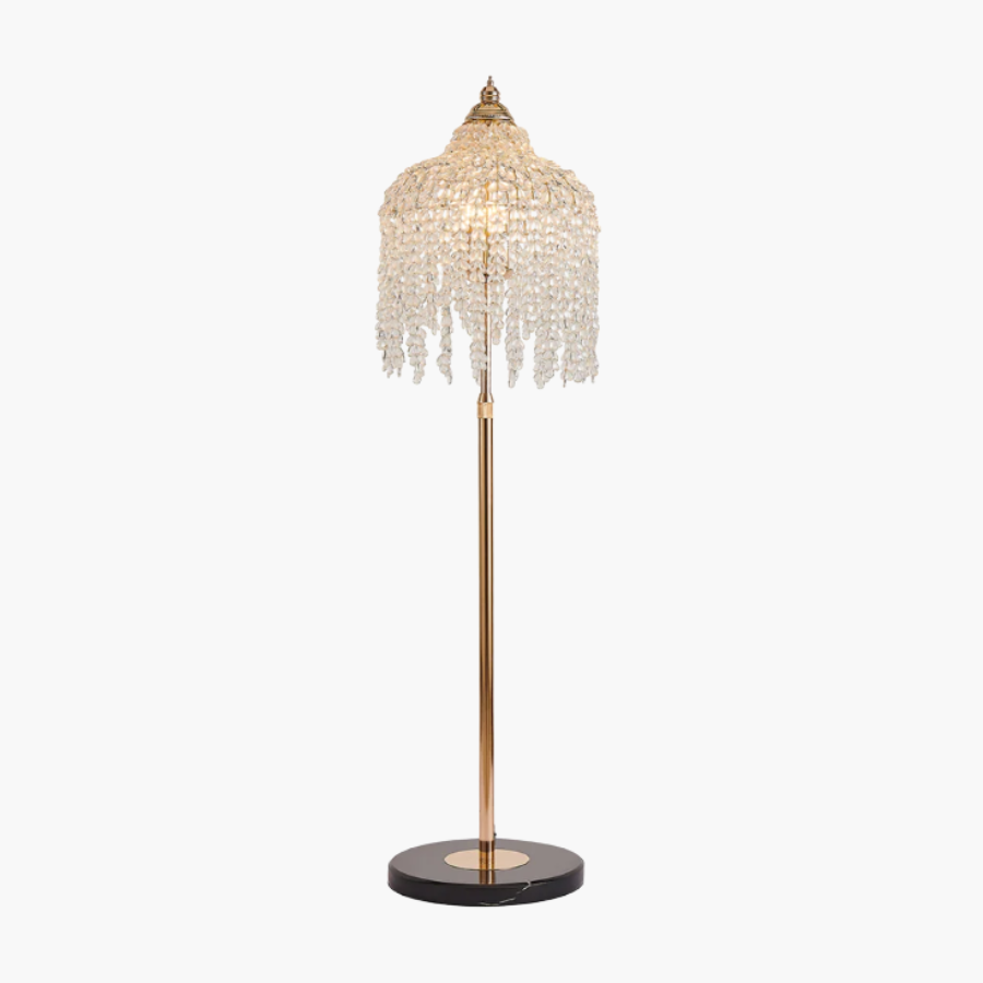 Luxury Crystal LED Floor Lamp - Elegant Home Lighting, Modern Design, Adjustable Brightness, Dimmable Floor Light, Stylish Crystal Accents, Sophisticated Indoor Decor