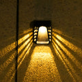 Waterproof Intelligent LED Solar Outdoor Wall Lights - Modern Black Design