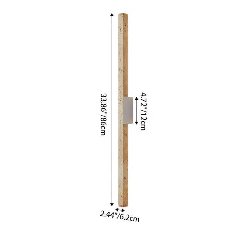 Wabi-Sabi Yellow Travertine LED Wall Sconce Lamp