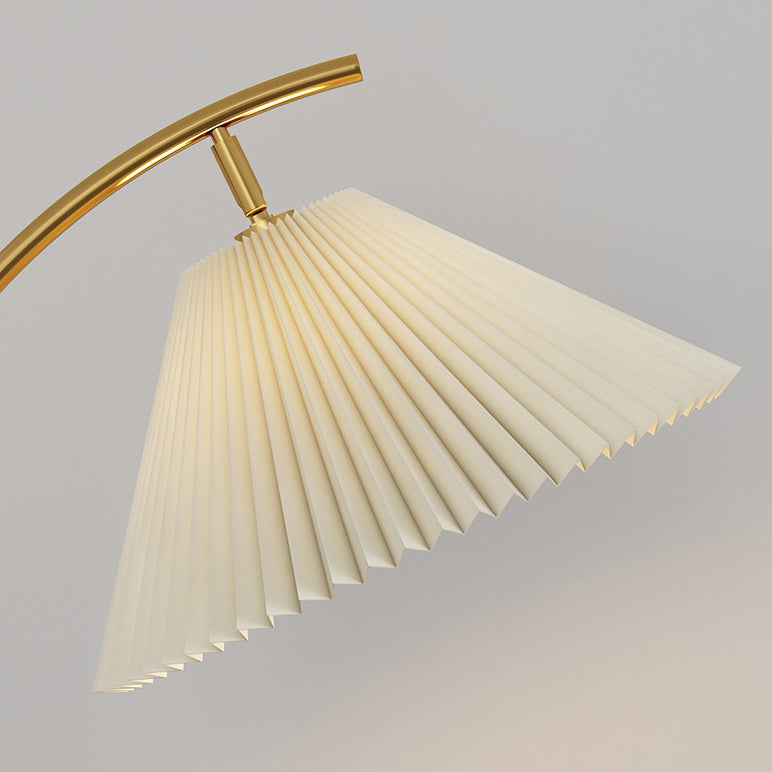 Modern Simplicity Pleated PVC Floor Lamp - 1-Light Standing Design for Living Room