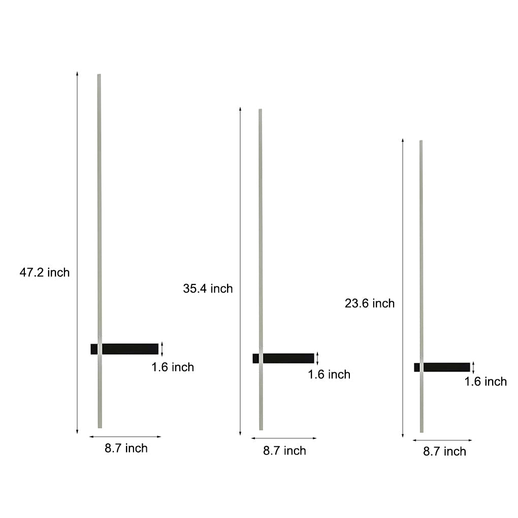 Modern Waterproof Black Linear LED Strip Wall Light