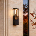 Mountain Scenery Solar Wall Lamp - Waterproof LED Up Down Lighting for Porch & Garden