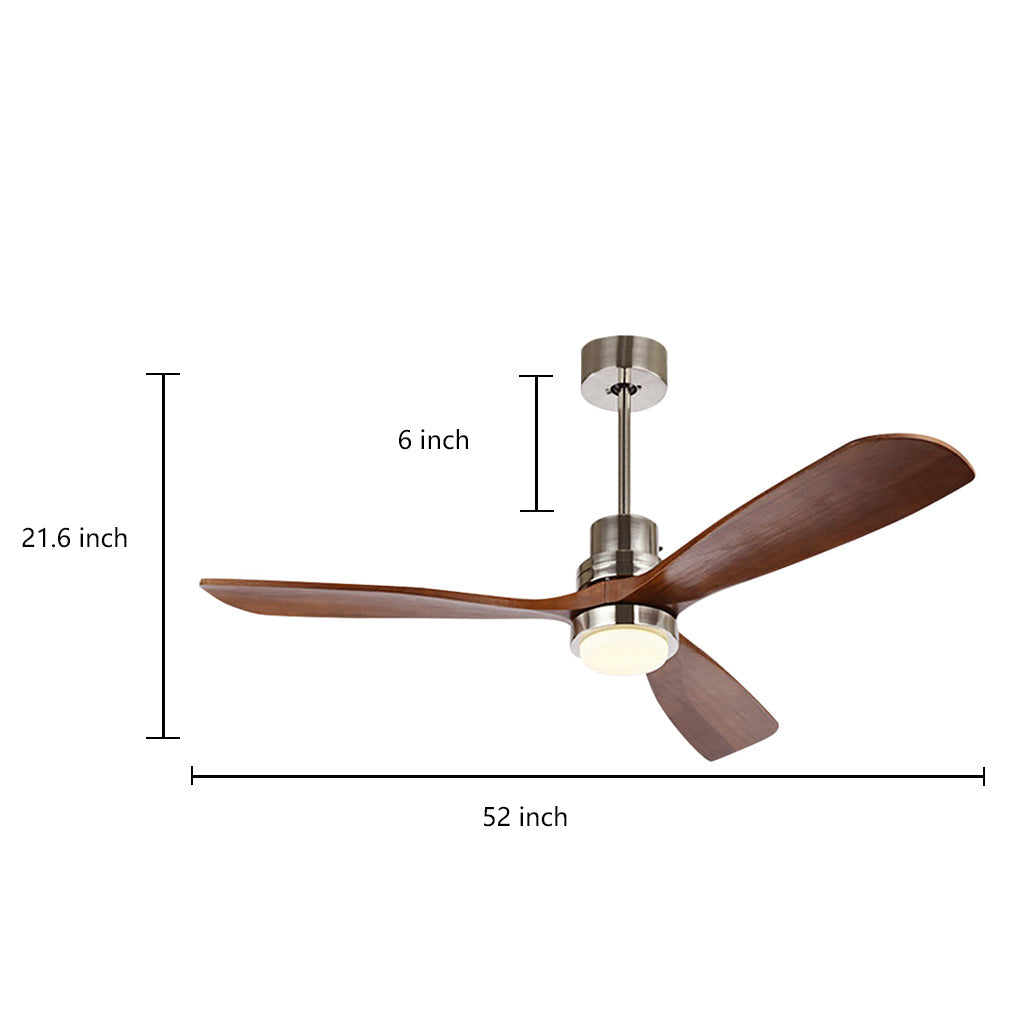 Intelligent LED Ceiling Fan Lamp with Remote Control and Dimming Feature