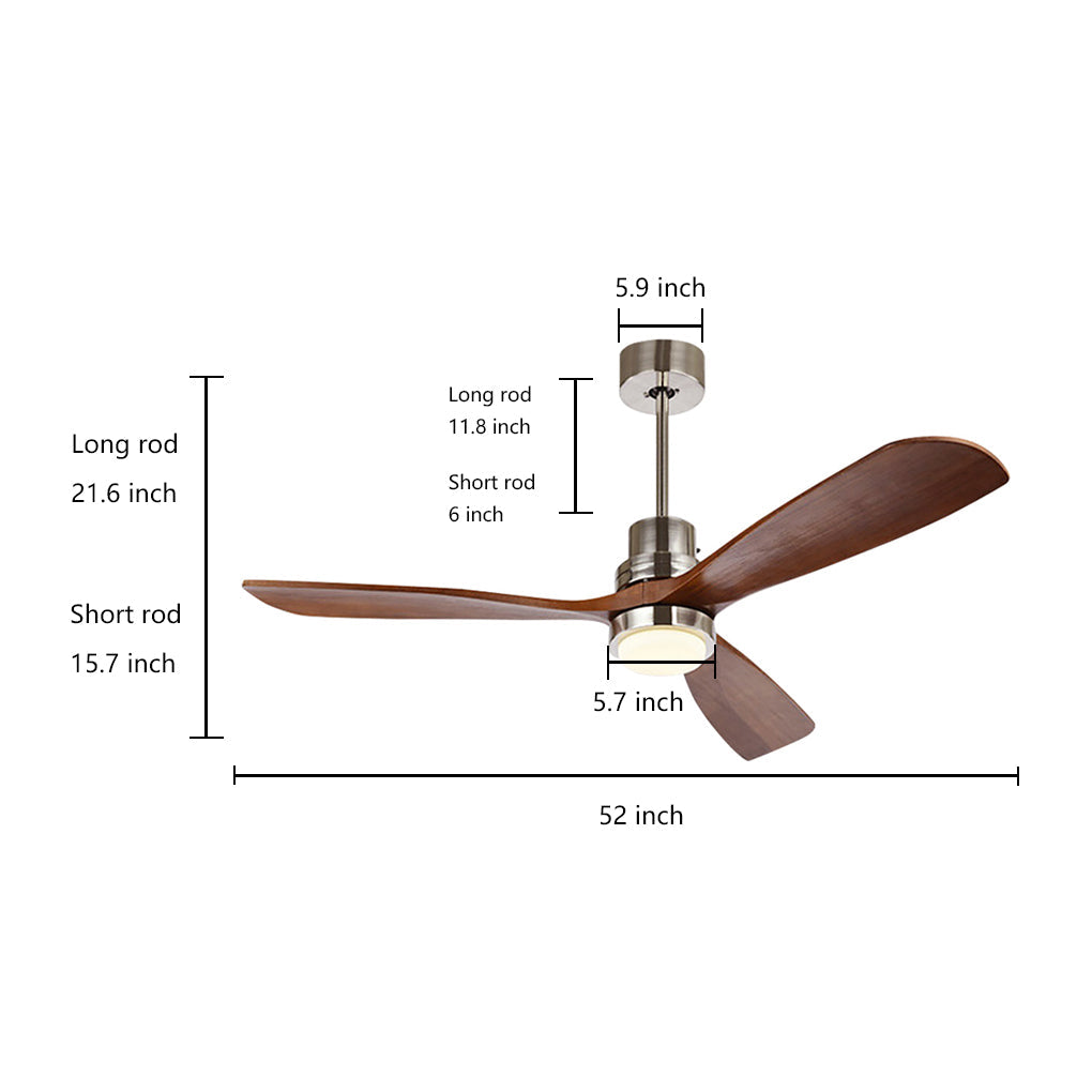 Intelligent LED Ceiling Fan Lamp with Remote Control and Dimming Feature