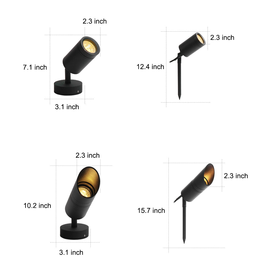 Rotatable Outdoor Waterproof LED Landscape Spotlight for Courtyard and Lawn Lighting