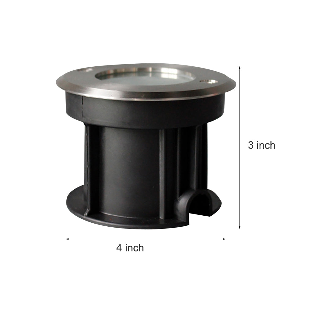 Poolside Waterproof LED Step Lights - Chrome Inset Lighting for Garden & Lawn