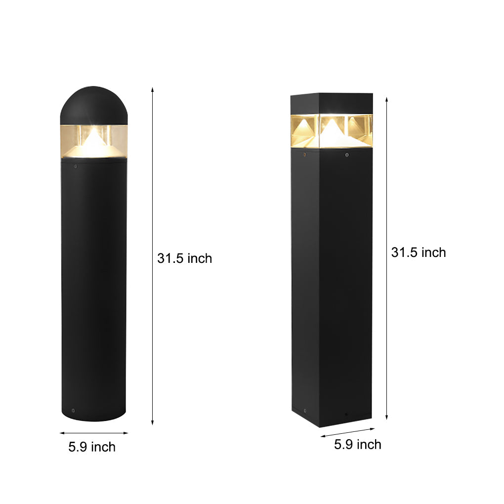 Minimalist Waterproof LED Garden Bollard Light Durable Outdoor Landscape Lighting