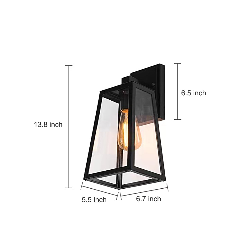 Vintage Industrial Glass Sconce Waterproof Outdoor Wall Lamp