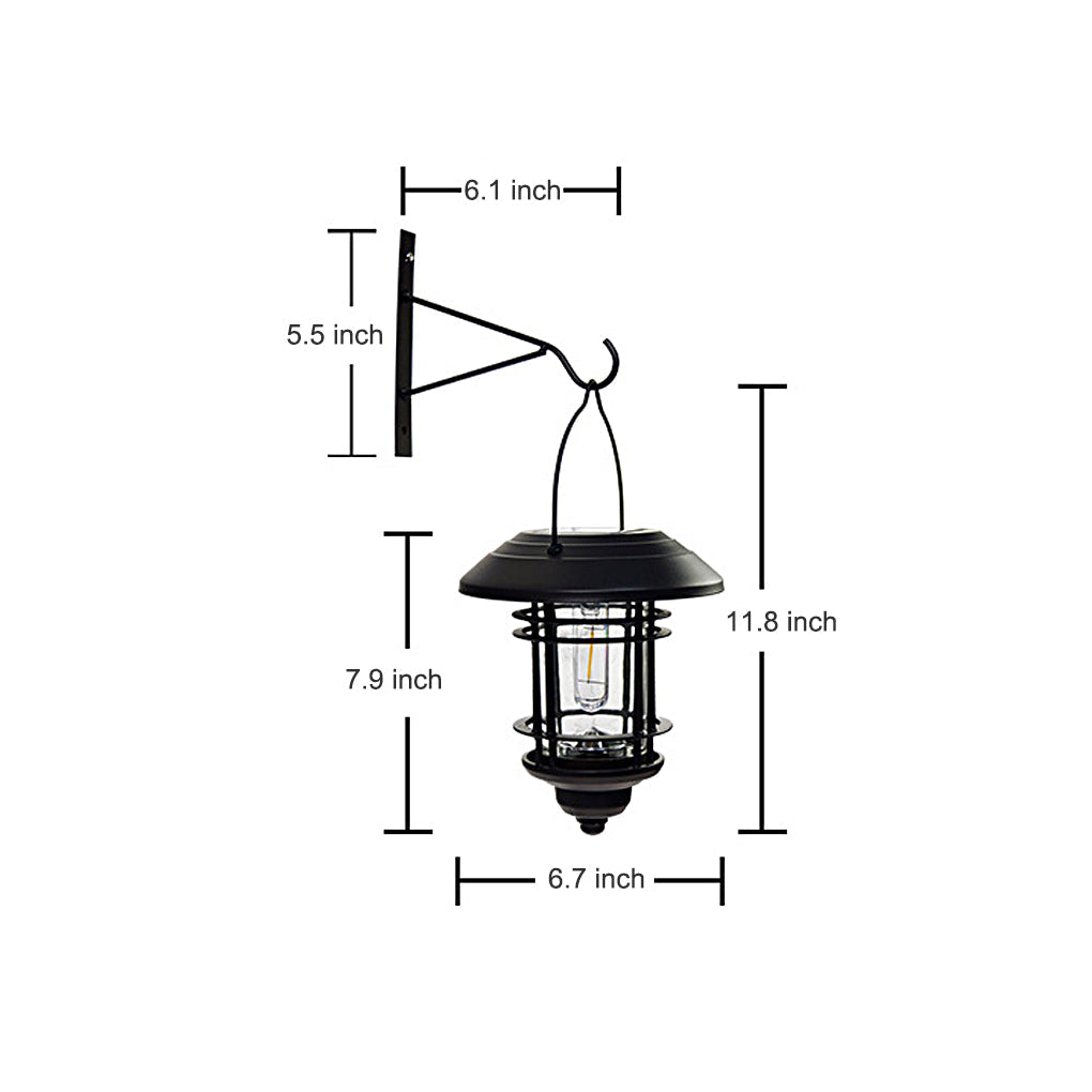 Industrial Solar Outdoor Wall Lights Sconce LED Lamp