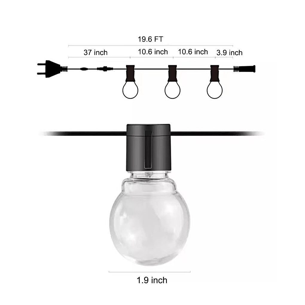 Waterproof Solar Powered LED Outdoor String Lights for Camping Decor