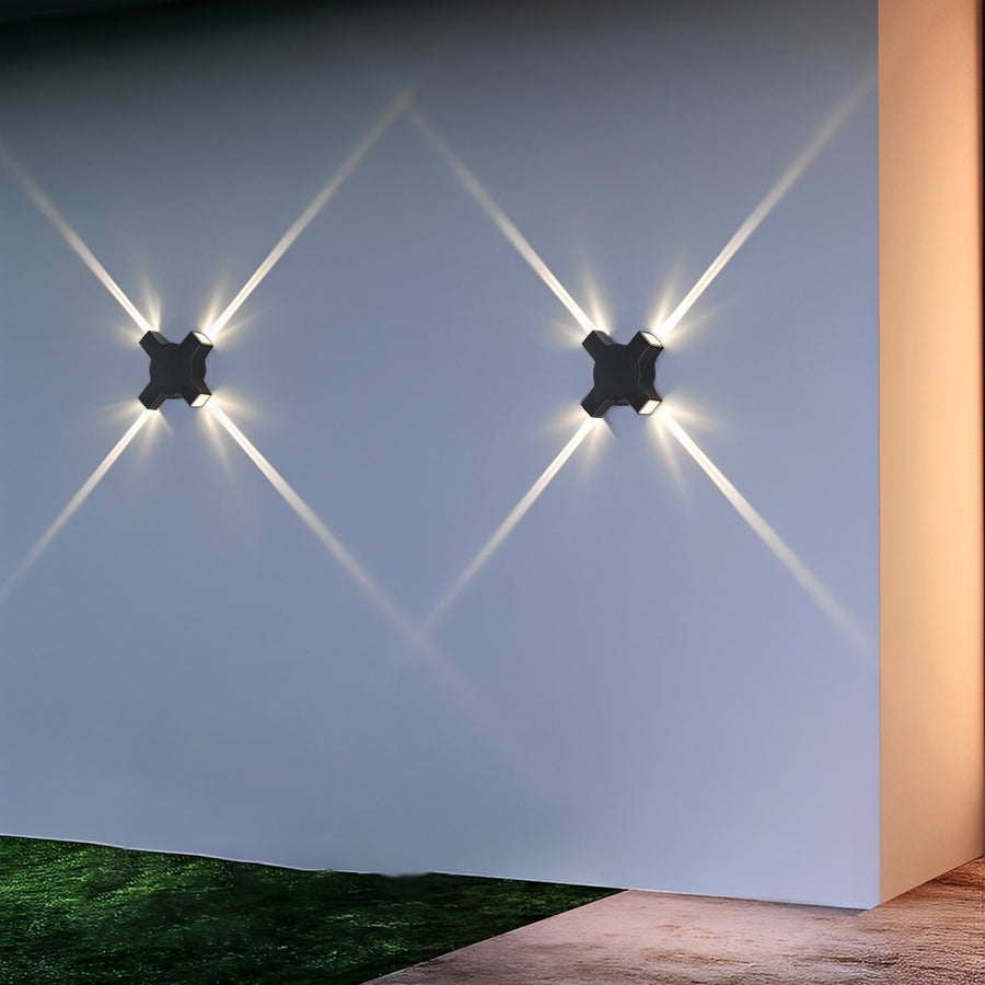 Modern Waterproof Black LED Wall Lamp - Starlight Decorative Lighting