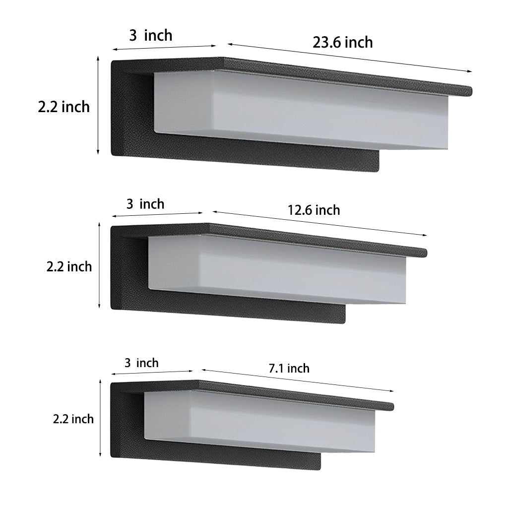 Rectangular Waterproof LED Wall Light for Front Porch Lighting