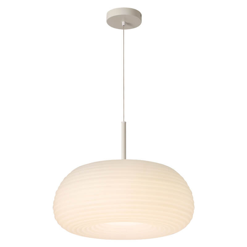 Modern Minimalist White Round Iron PE LED Pendant Light