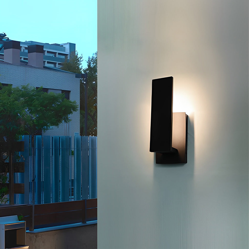 Waterproof Minimalist Aluminum LED Outdoor Wall Light - Black Modern Design