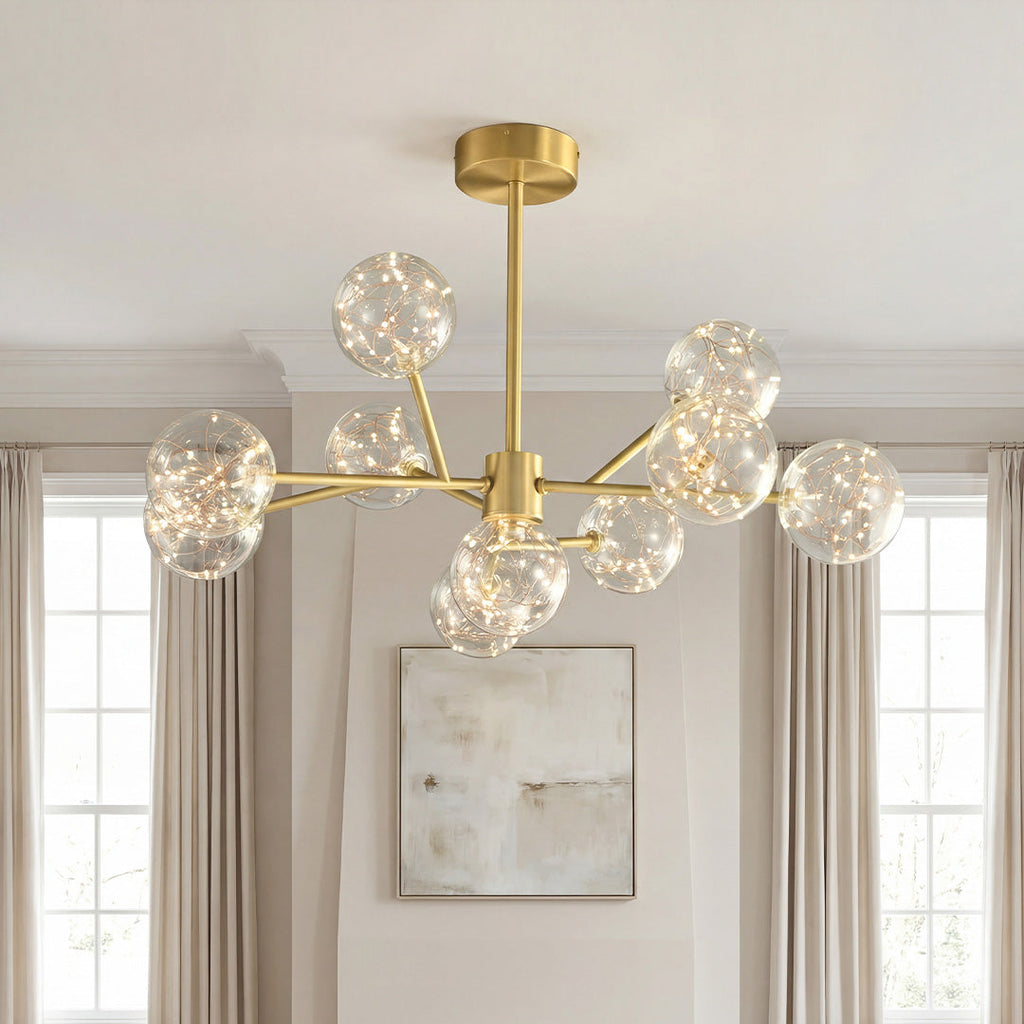 Modern Glass Globe Chandelier - Sky Star Ceiling Light