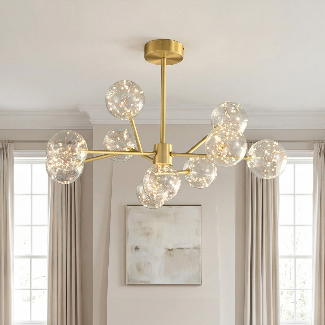 Modern Glass Globe Chandelier - Sky Star Ceiling Light