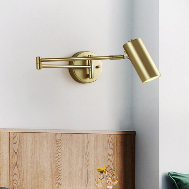 Nordic Minimalist Telescopic Wall Sconce Lamp - 1-Light Rocker Design