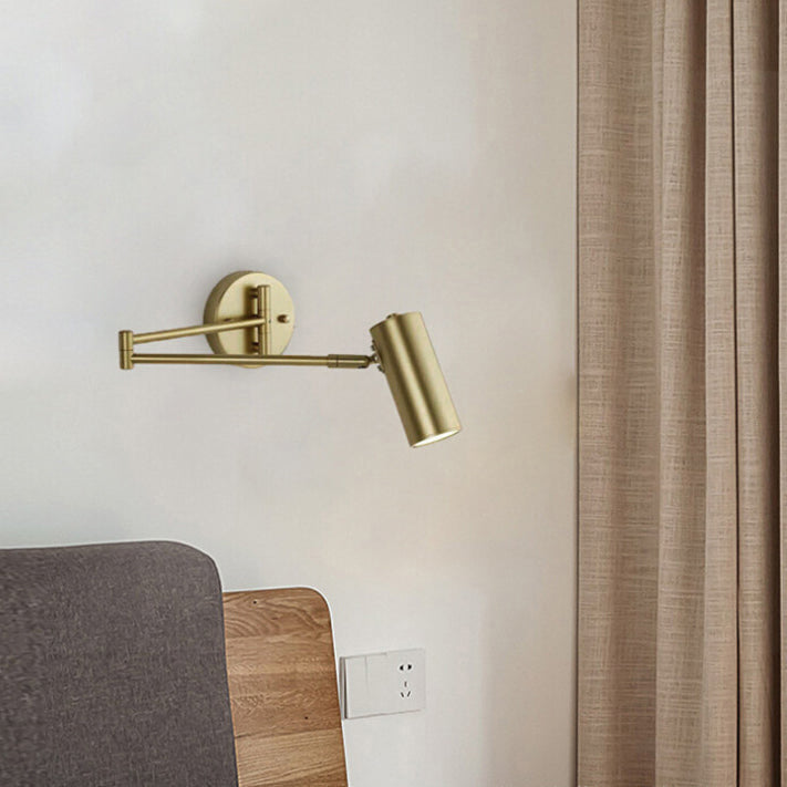 Nordic Minimalist Telescopic Wall Sconce Lamp - 1-Light Rocker Design