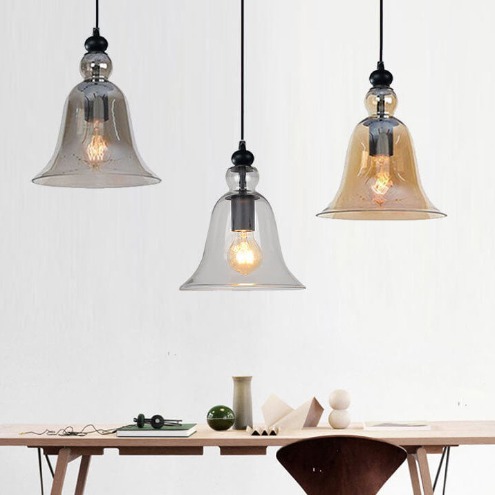Industrial Glass 1-Light Pendant Ceiling Light Fixture