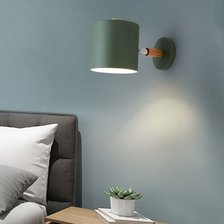 Nordic Macaron Cylinder 1-Light Wall Sconce - Rotatable Design, Modern Lighting Fixture, Stylish Wall Lamp for Home Decor