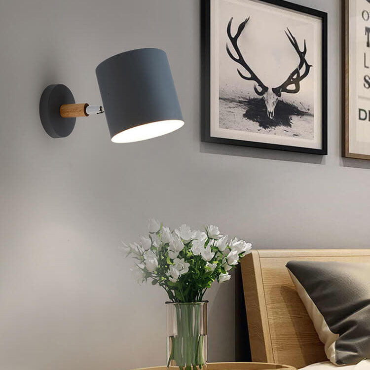 Nordic Macaron Cylinder 1-Light Wall Sconce - Rotatable Design, Modern Lighting Fixture, Stylish Wall Lamp for Home Decor