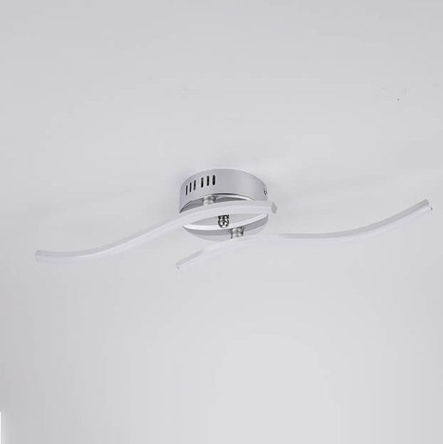 Simple Line Wave LED Ceiling Light - Semi-Flush Mount Light Fixture for Modern Home Decor