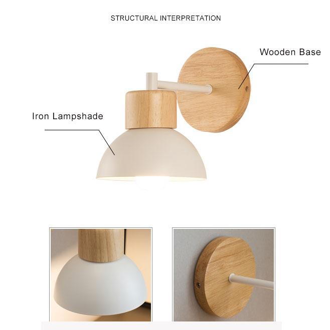 Nordic Wood Metal 1-Light Wall Sconce – Modern Scandinavian Design Lighting