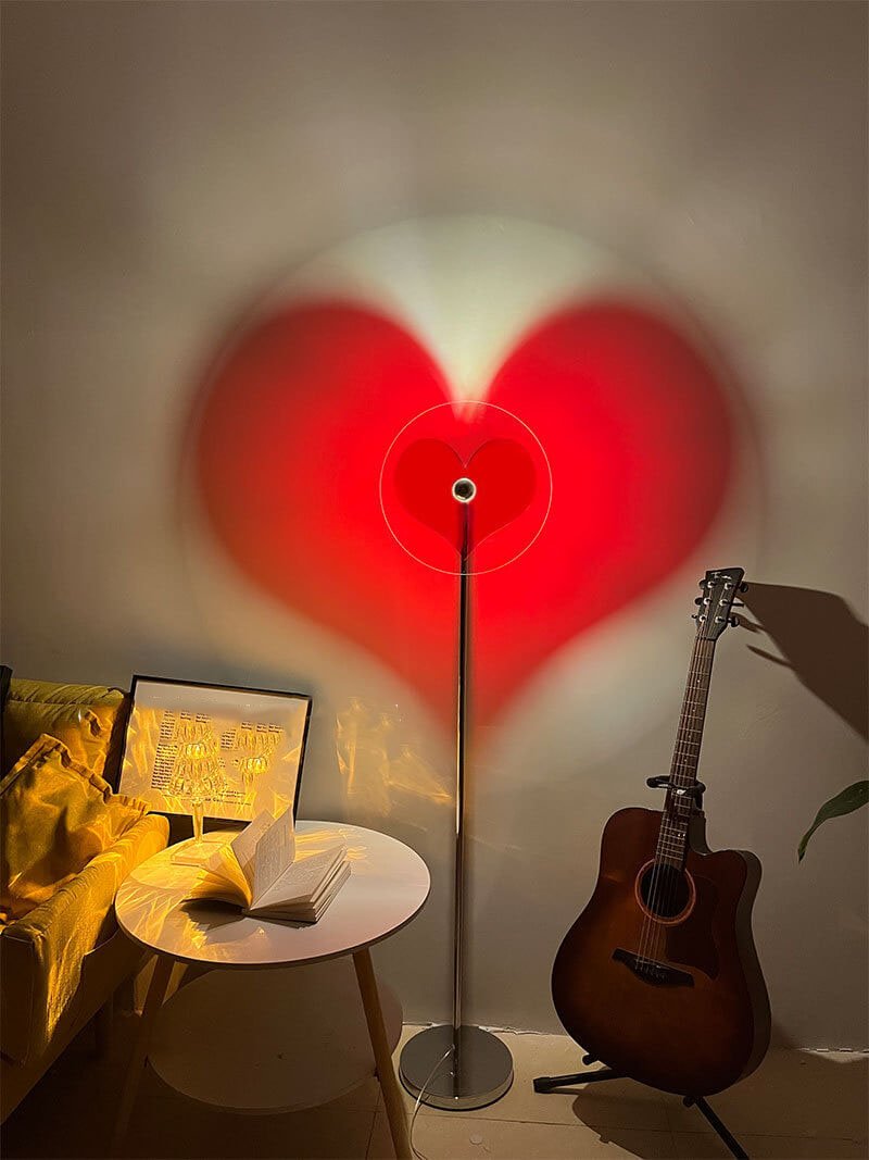 Heart-Shaped LED Floor Lamp - Stylish Vibes Light for Home Decor