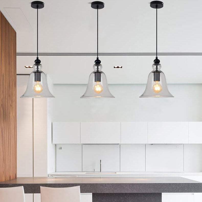 Industrial Glass 1-Light Pendant Ceiling Light Fixture