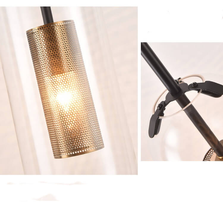 Modern Minimalist Clear Glass Cylinder Wall Sconce - 1-Light Lamp for Living Room