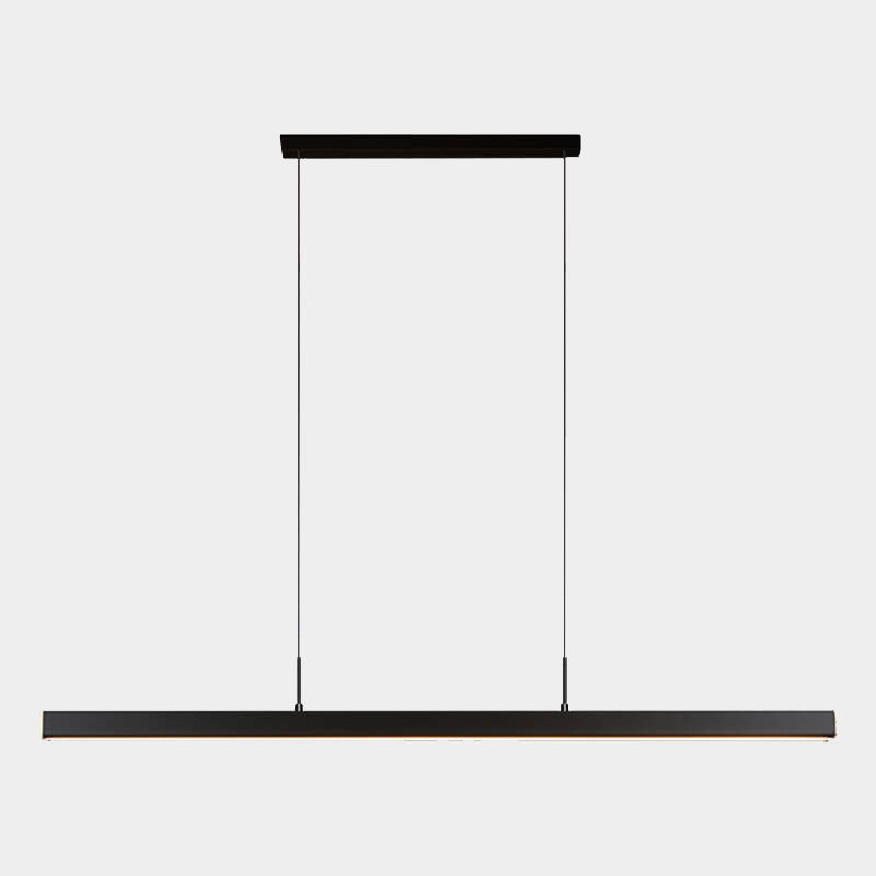 Modern Minimalist Long Strip LED Pendant Light - Sleek Lighting Solution for Home & Office, Energy-Efficient Design, Adjustable Height, Stylish Illumination