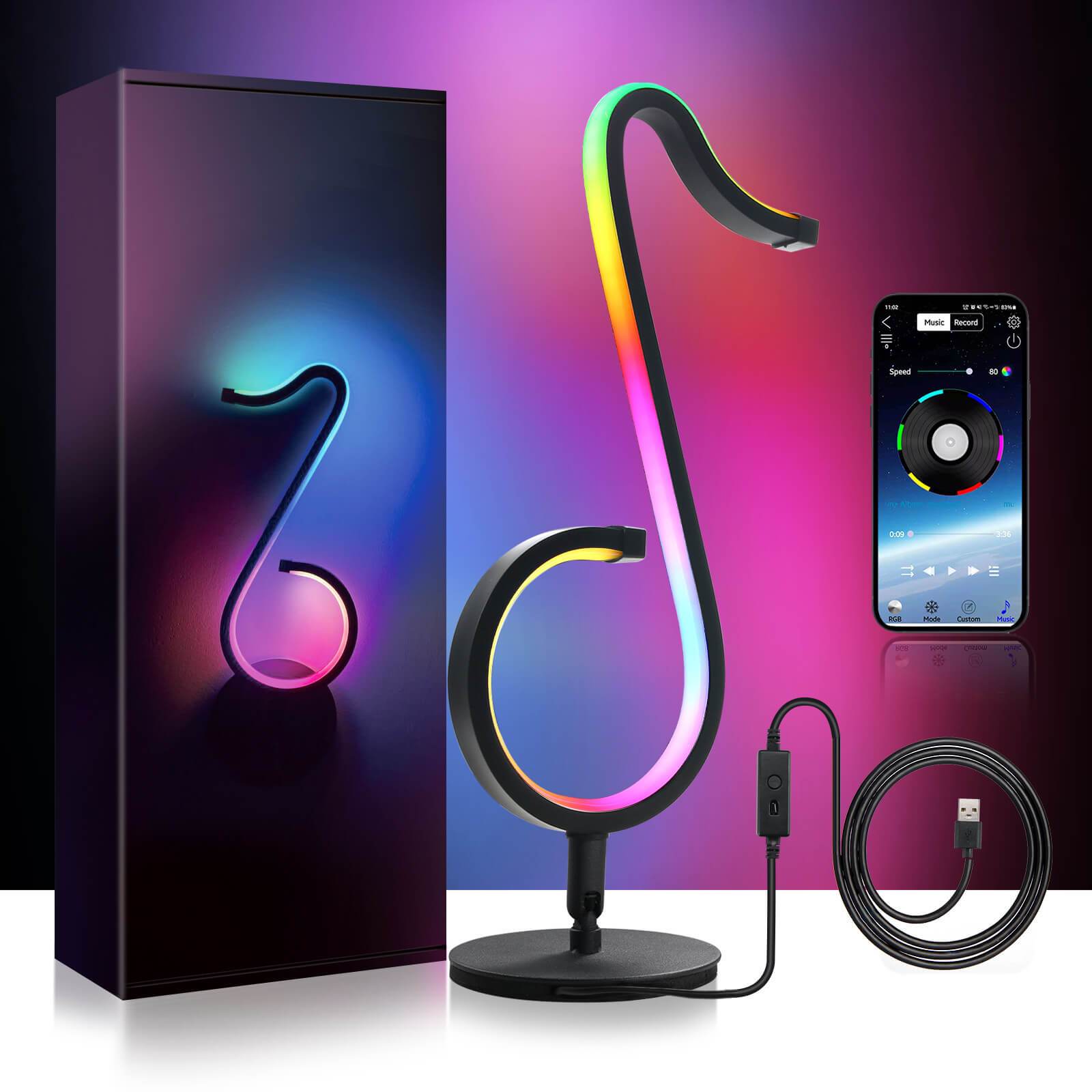 RGB USB Night Light Table Lamp - Creative LED Desk Lamp for Mood Lighting & Home Decor  

Illuminate your space with our modern RGB USB Night Light Table Lamp. This versatile LED desk lamp features adjustable color settings, perfect for creating the ideal