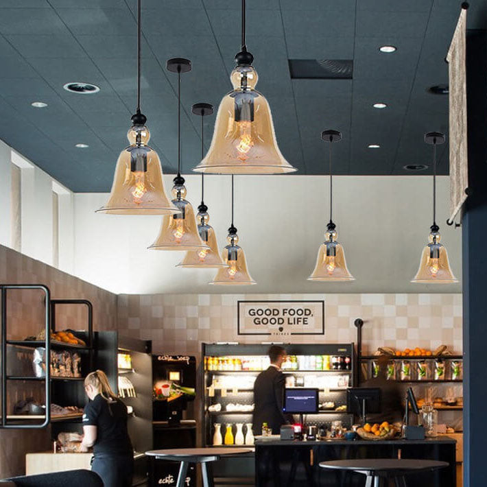Industrial Glass 1-Light Pendant Ceiling Light Fixture