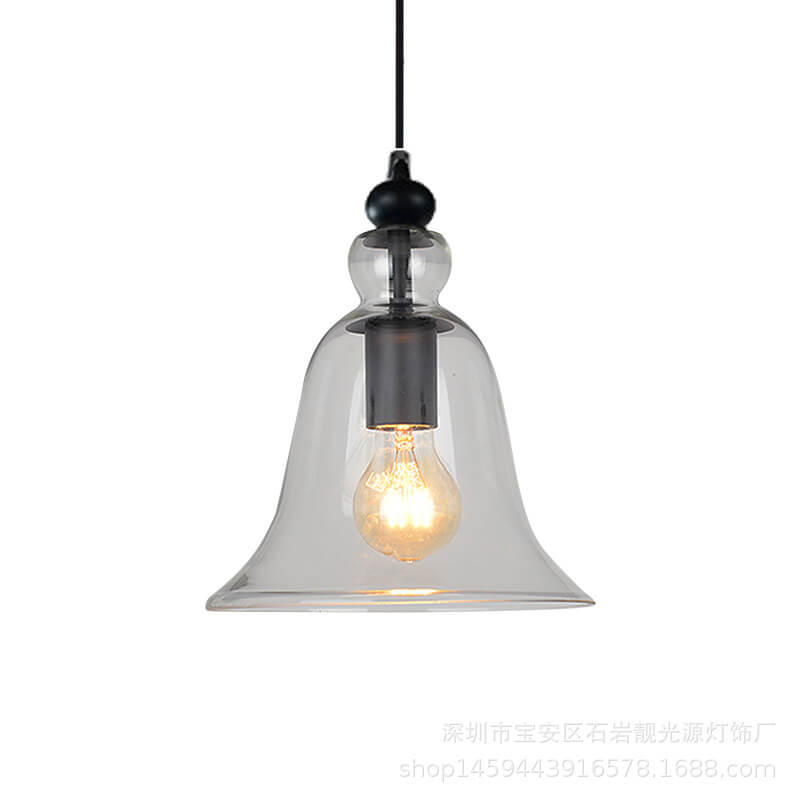 Industrial Glass 1-Light Pendant Ceiling Light Fixture