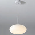 Modern Minimalist White LED Pendant Light - 1-Light Drum Design