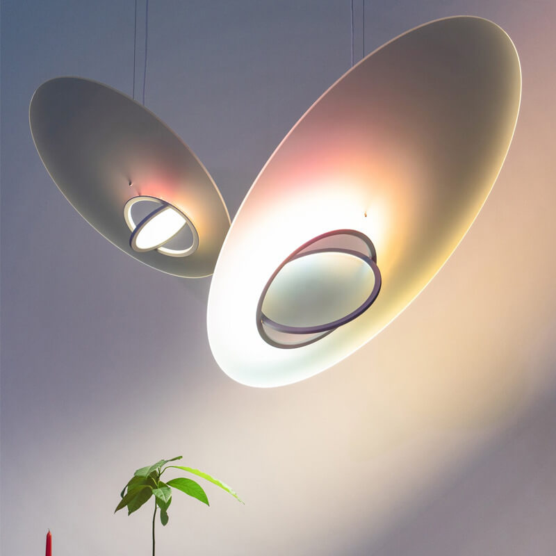 Galaxy Satellite Saturn LED Pendant Light - Artistic Acrylic Design, 1-Light Fixture for Modern Home Decor
